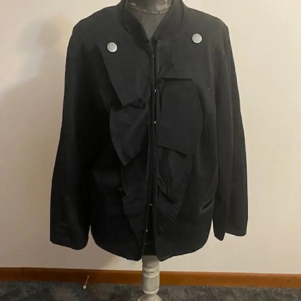 Lane Bryant Black clasp front closure jacket, size 22